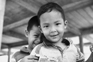 Children playing at Darulaubaror Mosque in Pattaya, Thailand