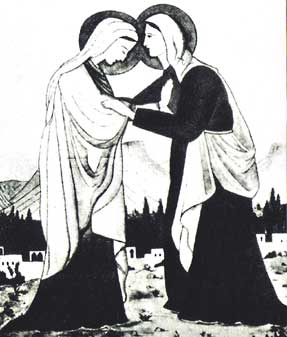 The Visitation sketched by Charles de Foucauld