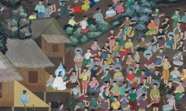 Sermon on the Mount: mural at the Chapel of Father Ray at the Redemptorist Center in Pattaya, Thailand