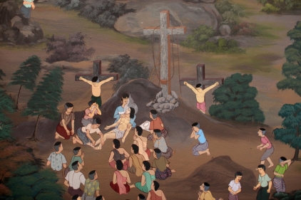 Mural at the Chapel of Father Ray at the Redemptorist Center in Pattaya, Thailand