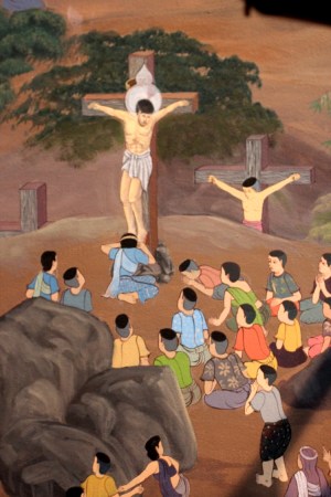 Mural at the Chapel of Father Ray at the Redemptorist Center in Pattaya, Thailand