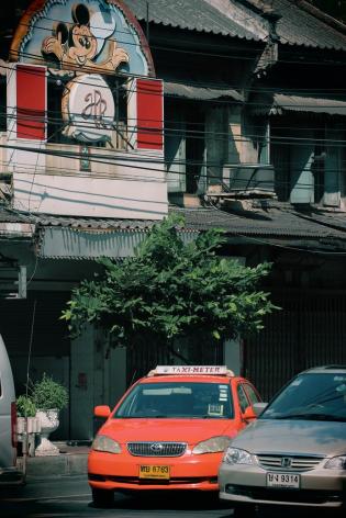 Taxi in Chinatown (Yaowarat), Bangkok, Thailand