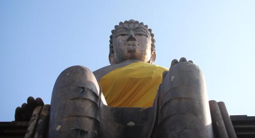 Concrete Buddha at Wat Thammanimit in Chonburi, Thailand