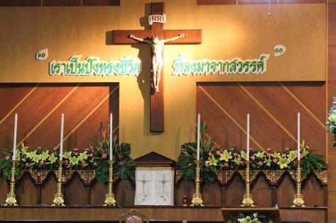 At Our Lady of Mount Carmel Church in Suphanburi, Thailand