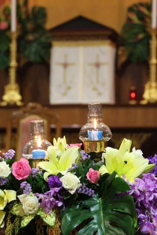 At Our Lady of Mount Carmel Church in Suphanburi, Thailand