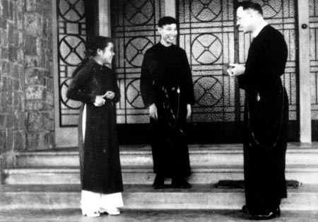 Van with his sister and spiritual director