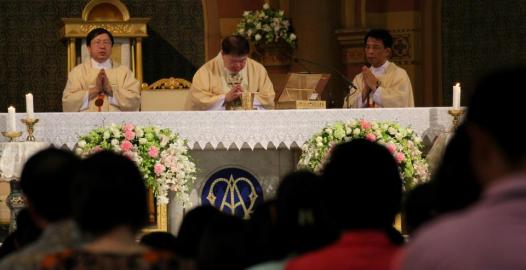 At Assumption Cathedral in Bangkok, Thailand