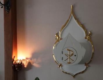 At the chapel of Mater Dei School in Pathumwan, Bangkok, Thailand