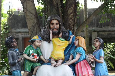 At the Shrine of Mary (Velangkanni) in Medan, Sumatra, Indonesia